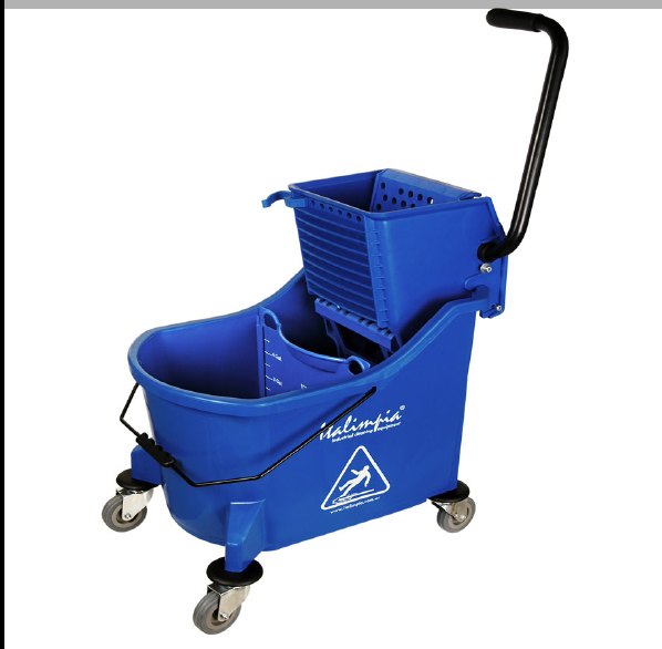 CUBO SUPERMAX AZUL C/PRENSA 33 LITROS